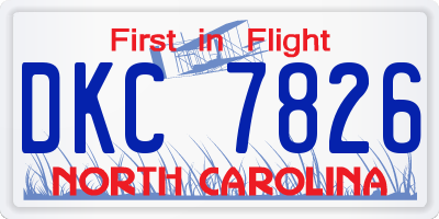 NC license plate DKC7826
