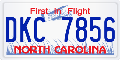 NC license plate DKC7856