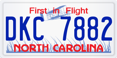 NC license plate DKC7882