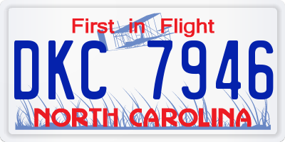 NC license plate DKC7946
