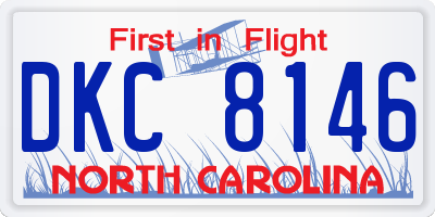 NC license plate DKC8146