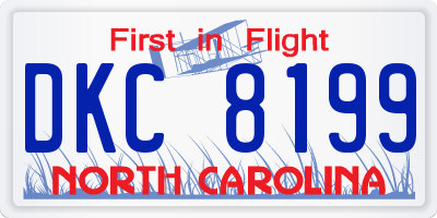 NC license plate DKC8199