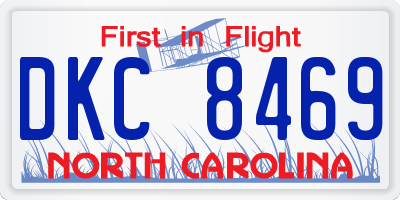 NC license plate DKC8469