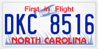 NC license plate DKC8516
