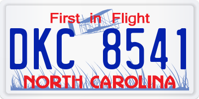 NC license plate DKC8541