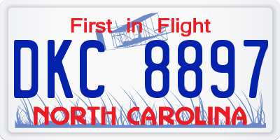 NC license plate DKC8897