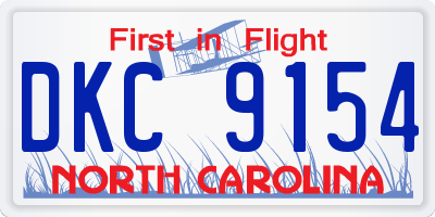 NC license plate DKC9154
