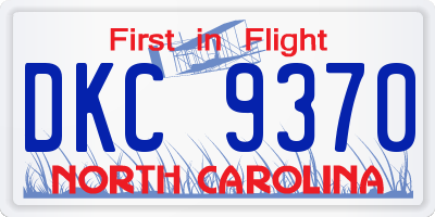 NC license plate DKC9370