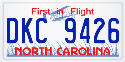 NC license plate DKC9426