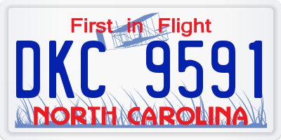 NC license plate DKC9591