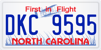 NC license plate DKC9595