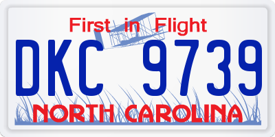 NC license plate DKC9739