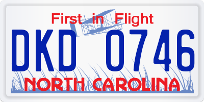 NC license plate DKD0746