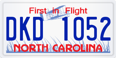 NC license plate DKD1052