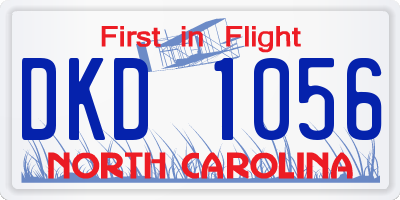 NC license plate DKD1056