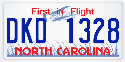 NC license plate DKD1328
