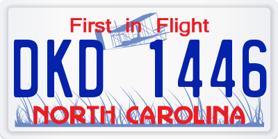 NC license plate DKD1446
