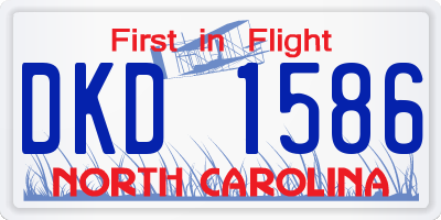 NC license plate DKD1586