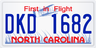 NC license plate DKD1682
