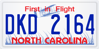 NC license plate DKD2164