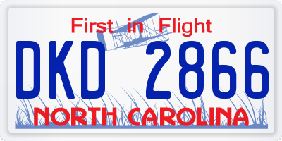 NC license plate DKD2866