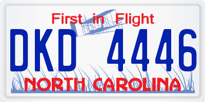 NC license plate DKD4446