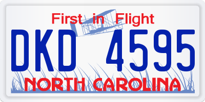 NC license plate DKD4595