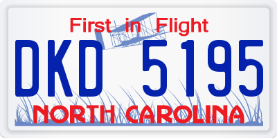 NC license plate DKD5195