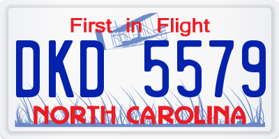 NC license plate DKD5579