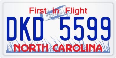 NC license plate DKD5599