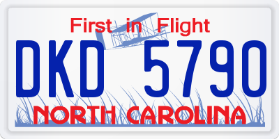 NC license plate DKD5790