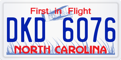 NC license plate DKD6076