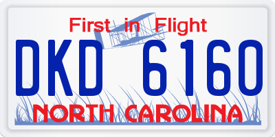 NC license plate DKD6160