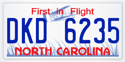 NC license plate DKD6235