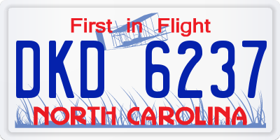 NC license plate DKD6237