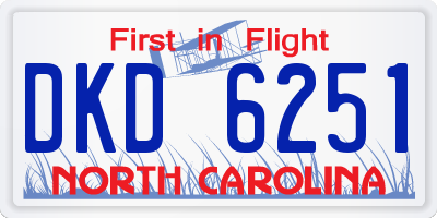 NC license plate DKD6251