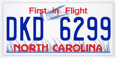 NC license plate DKD6299