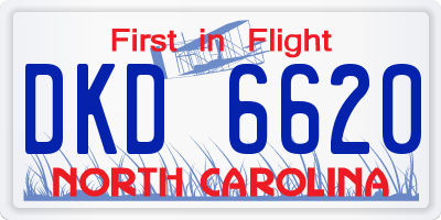 NC license plate DKD6620
