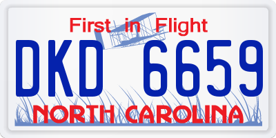 NC license plate DKD6659