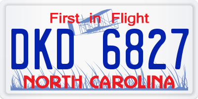 NC license plate DKD6827