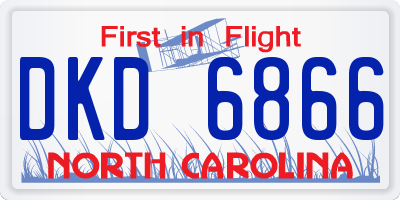 NC license plate DKD6866