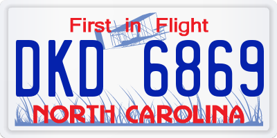 NC license plate DKD6869