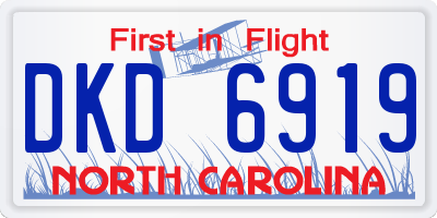 NC license plate DKD6919