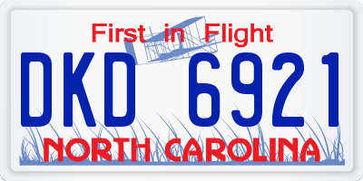 NC license plate DKD6921
