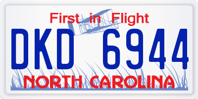 NC license plate DKD6944