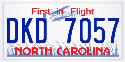 NC license plate DKD7057