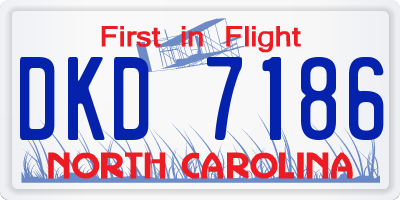 NC license plate DKD7186