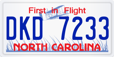 NC license plate DKD7233