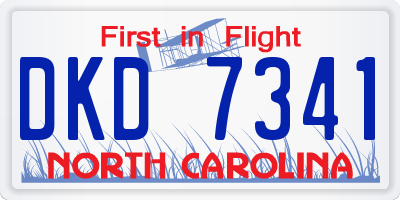 NC license plate DKD7341