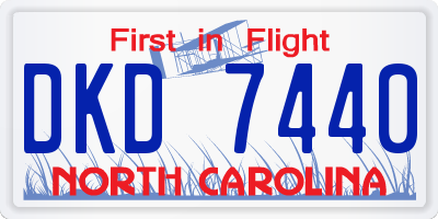 NC license plate DKD7440